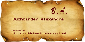 Buchbinder Alexandra névjegykártya